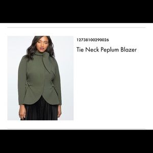 ELOQUII Tie Neck Peplum blazer NWT Size 26